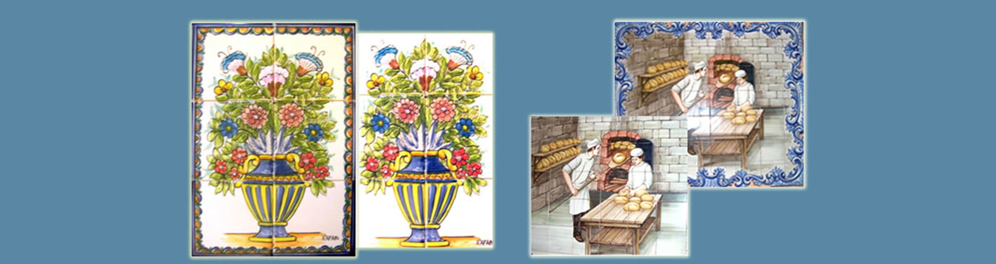 Hand-painted Portuguese Tile Murals, Azulejos